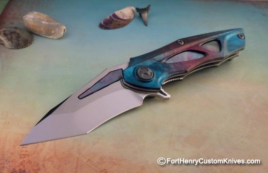 Dew Hara - Custom NOAH Tanto Flipper - New Finish - Black Lip Pearl Inlay