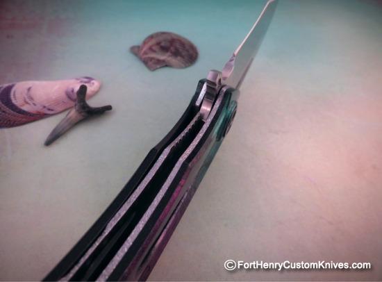 Dew Hara - Custom NOAH Tanto Flipper - New Finish - Black Lip Pearl Inlay - Image 5