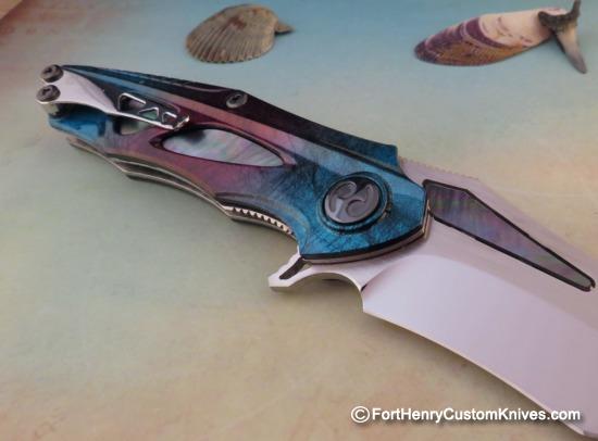 Dew Hara - Custom NOAH Tanto Flipper - New Finish - Black Lip Pearl Inlay - Image 7