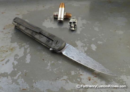 Michael Zieba - Flame Gentleman's Flipper - Damasteel - Momento Mori - Image 5