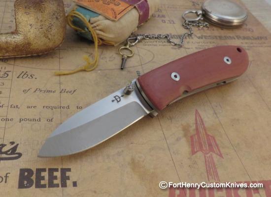 Bob Dozier - Custom Folding Hunter - Linen Micarta