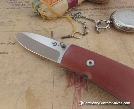 Bob Dozier - Custom Folding Hunter - Linen Micarta - Image 2