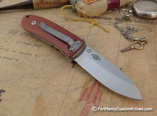 Bob Dozier - Custom Folding Hunter - Linen Micarta - Image 4