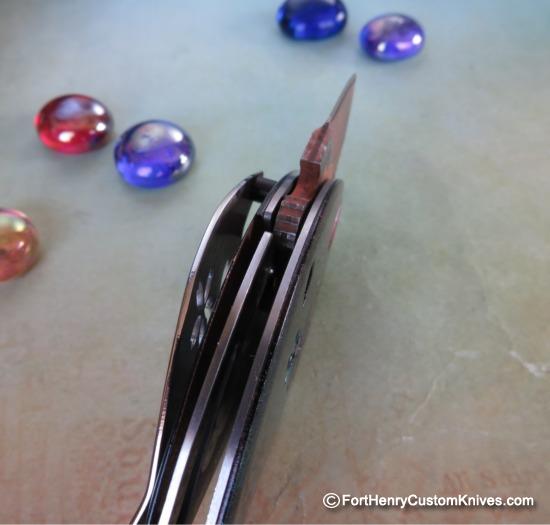 Dew Hara - Custom KAO - Money Clip Flipper - Copper & Damascus - Image 3