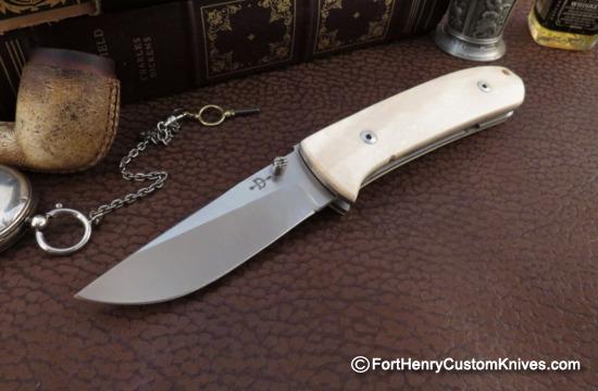 Bob Dozier - Rare Folding Trapper - Mammoth Ivory