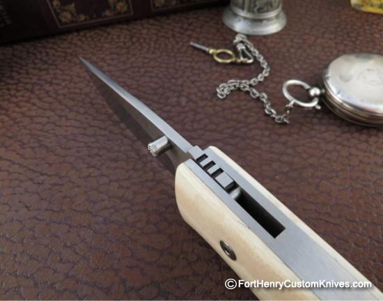 Bob Dozier - Rare Folding Trapper - Mammoth Ivory - Image 2