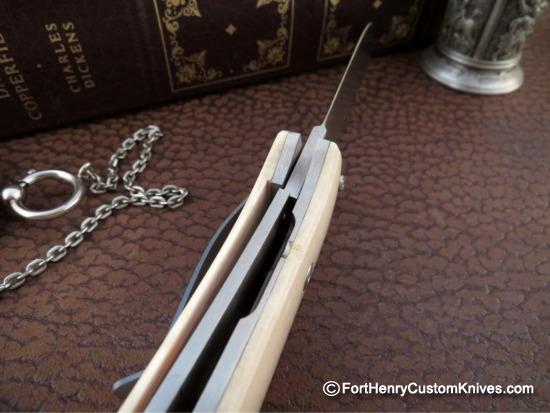 Bob Dozier - Rare Folding Trapper - Mammoth Ivory - Image 3