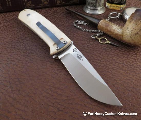 Bob Dozier - Rare Folding Trapper - Mammoth Ivory - Image 4