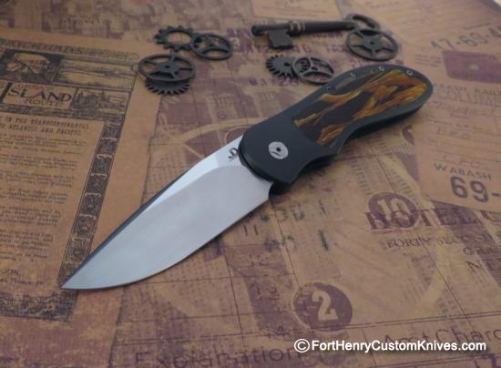 JD van Deventer - EDC Front Flipper - Bolster Lock - Raffir Inlay