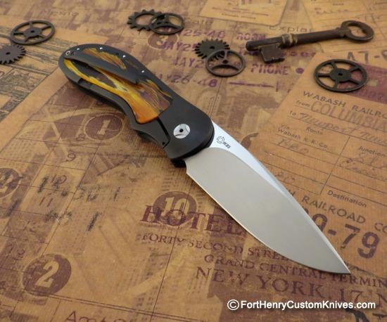 JD van Deventer - EDC Front Flipper - Bolster Lock - Raffir Inlay - Image 5