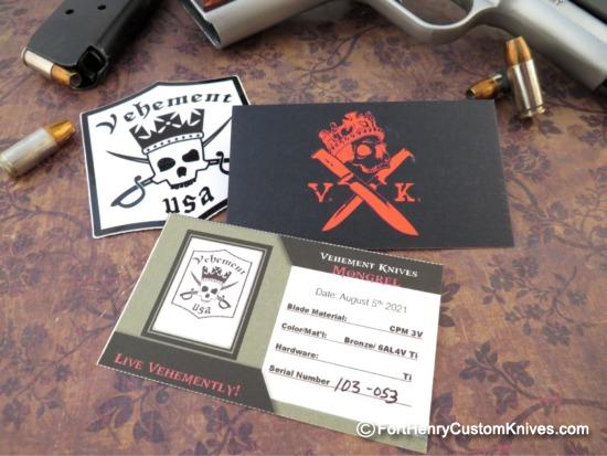 Vehement Knives - Mongrel - Frame Lock Flipper - 1st Prod Run - Image 5