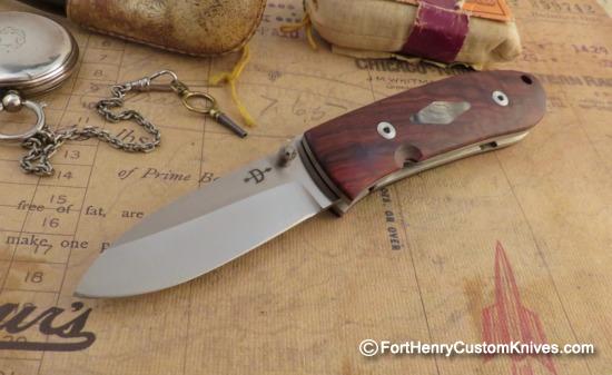 Bob Dozier - Custom Large Folding Hunter - Ironwood & Black Lip Pearl