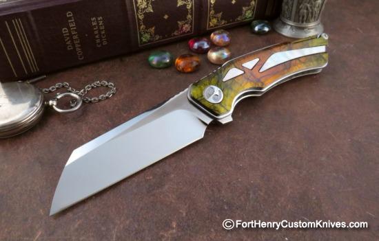 Dew Hara - Custom Ray Flipper - Copper / Suminagashi Cloud