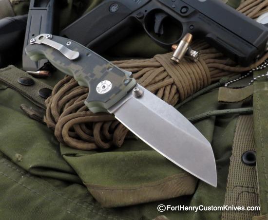 Demko Knives - MG AD20S Slim Lockback - Camo G-10