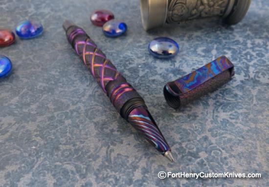 Ti_Gear_Design - Custom Pen - Titanium - Timascus