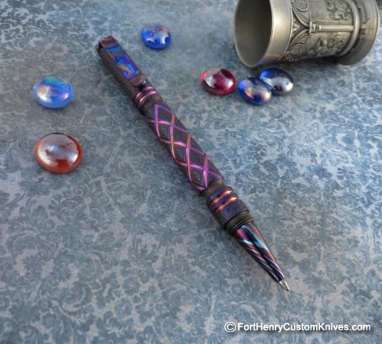 Ti_Gear_Design - Custom Pen - Titanium - Timascus - Image 4