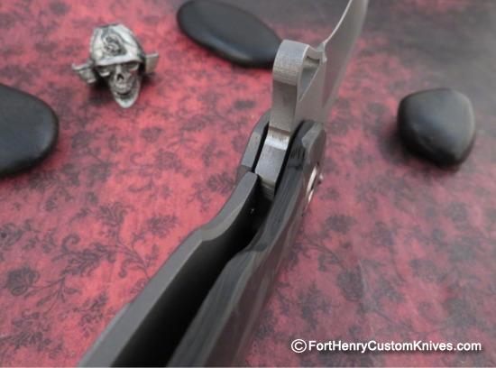 DireWare - NEW V7 Solo - Tanto Recurve Flipper - Carbon Fiber - Image 4