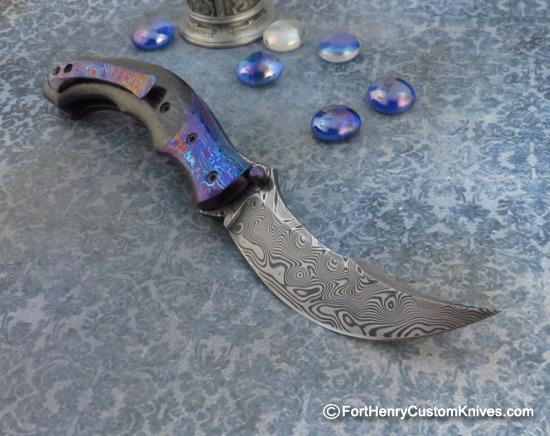 Alan Folts - Presentation Liner Lock - Damasteel / Timascus - Image 6