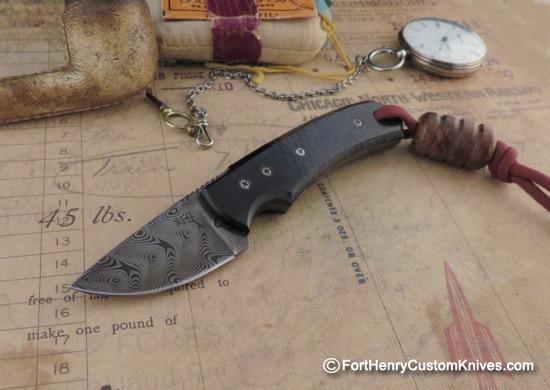 Raymond Johnson - Custom Buckshot - Carbon Fiber - Stainless Damascus