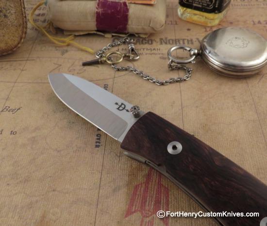 Bob Dozier - Custom Folding Hunter - Bolivian Rosewood Burl - Image 2