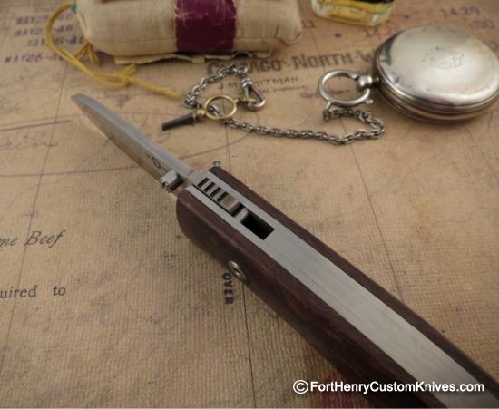 Bob Dozier - Custom Folding Hunter - Bolivian Rosewood Burl - Image 3