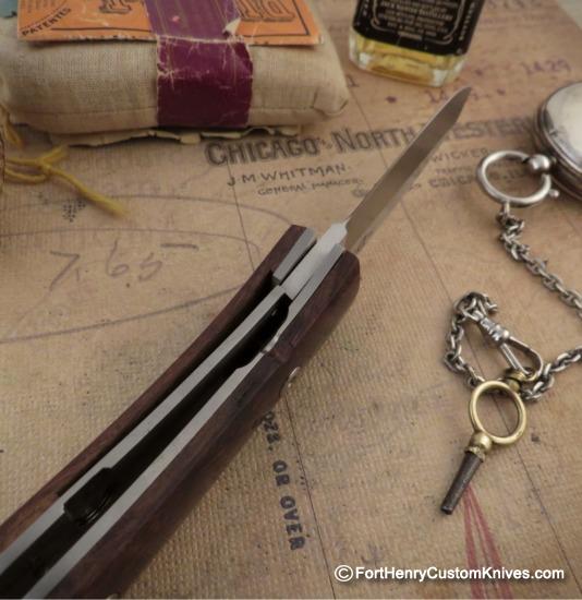 Bob Dozier - Custom Folding Hunter - Bolivian Rosewood Burl - Image 4