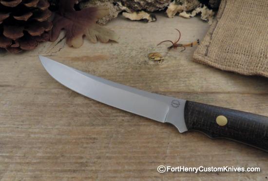 Bob Dozier - Custom Filet Knife - Burlap Micarta - Image 2