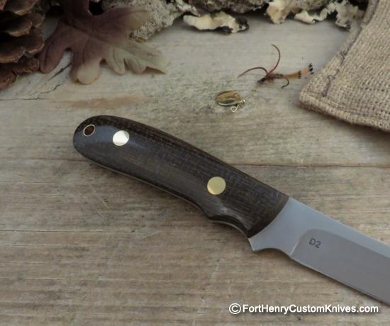 Bob Dozier - Custom Filet Knife - Burlap Micarta - Image 3