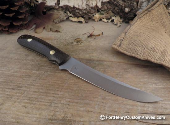 Bob Dozier - Custom Filet Knife - Burlap Micarta - Image 4