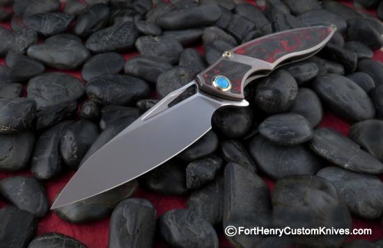 Rike Knife - RK1902 - Red Carbon Fiber - M390