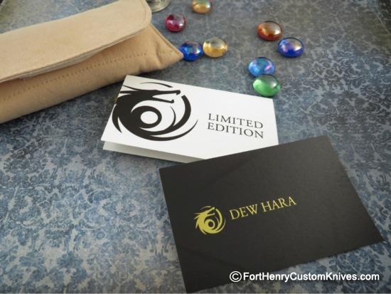 Dew Hara - Custom NOAH Tanto Flipper - Gold Lip Pearl Inlay - Image 7