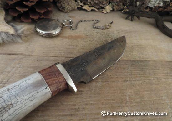Herb Derr - Hand Forged - Straight Back Hunter - Stabilized Shed Stag - Image 2