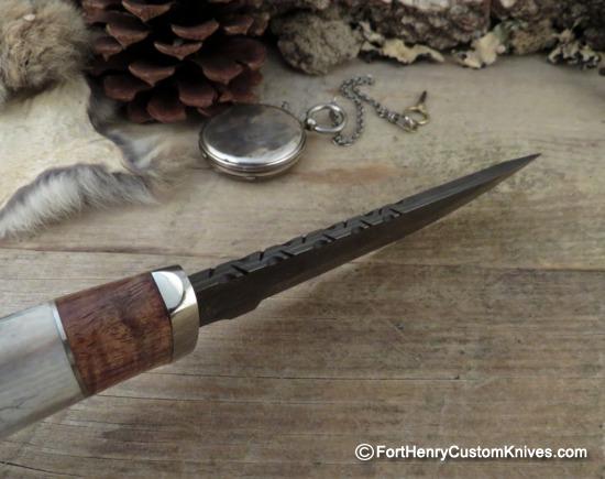 Herb Derr - Hand Forged - Straight Back Hunter - Stabilized Shed Stag - Image 4