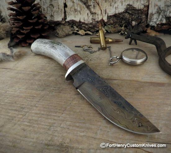 Herb Derr - Hand Forged - Straight Back Hunter - Stabilized Shed Stag - Image 5