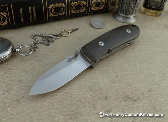 Bob Dozier - Custom Folding Hunter - Linen Micarta
