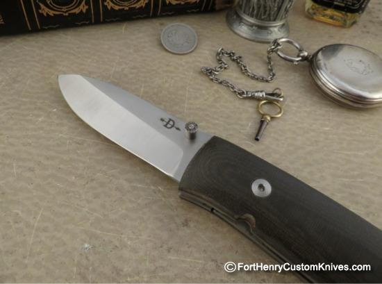 Bob Dozier - Custom Folding Hunter - Linen Micarta - Image 2