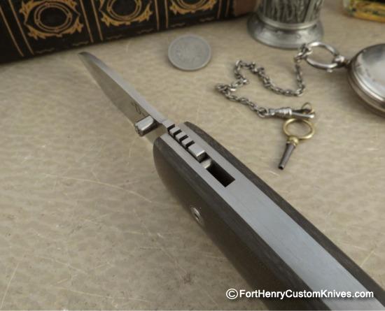 Bob Dozier - Custom Folding Hunter - Linen Micarta - Image 3