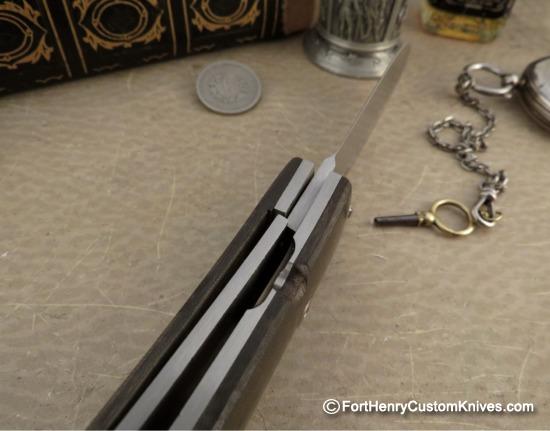 Bob Dozier - Custom Folding Hunter - Linen Micarta - Image 4