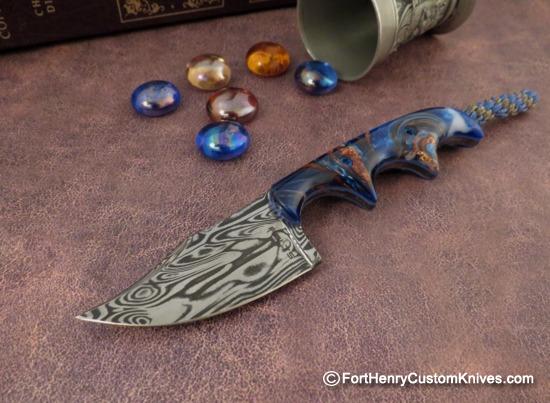 Alan Folts - Rare Presentation Bowie Minimalist - Damasteel - Acrylic