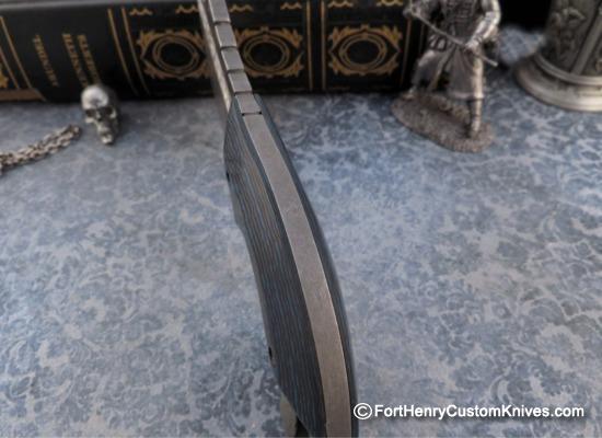 Eddie Diaz / Macho Blades - Custom Butcher - Fat Carbon - Belt or Pocket - Image 4