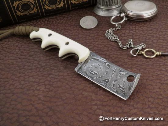 Alan Folts - Rare Mini Cleaver Minimalist - Damasteel