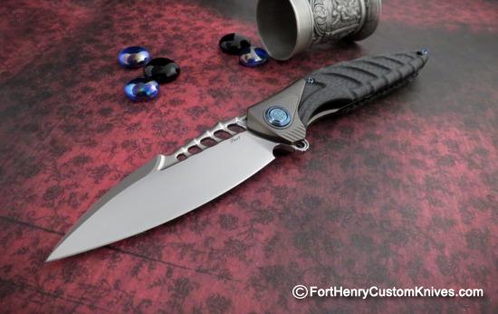 Rike Knife - Thor7 - Integral Titanium Bolster - Carbon Fiber