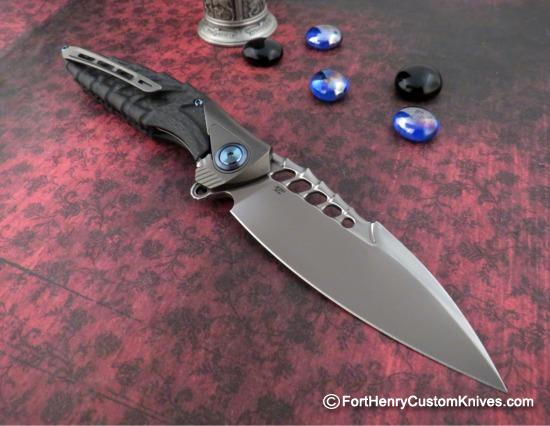 Rike Knife - Thor7 - Integral Titanium Bolster - Carbon Fiber - Image 6