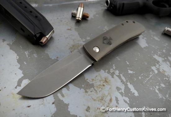 Mcnees Custom Knives - "Ace of Spades" Sodbuster - Solid Titanium