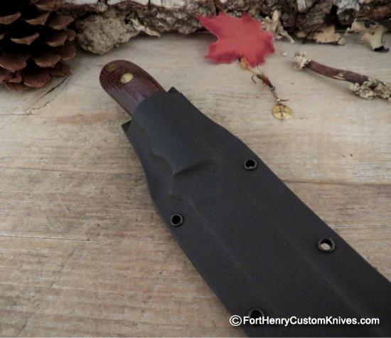 Bob Dozier - Custom Filet Knife - Burlap Micarta - Image 4