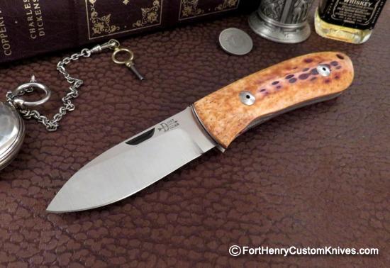 Bob Dozier - Rare Vintage Custom Liner Lock - Jigged Bone