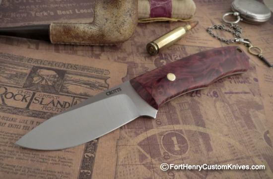 Dan Crotts - Custom Drop Point - Maple Burl - CTS XHP