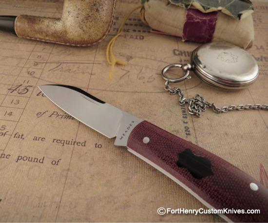 Thys Meades - Custom Mini Dino Slipjoint - Micarta - Image 2