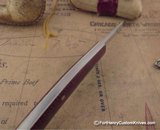 Thys Meades - Custom Mini Dino Slipjoint - Micarta - Image 3