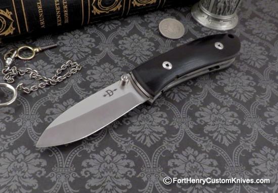 Bob Dozier - Custom Small Folding Hunter - Black Micarta